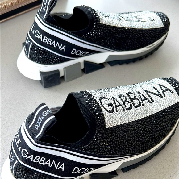 Dolce Gabbana black sneaker Swarovski Crystals - Picture 2 of 4